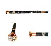 Fleck - Cravache de dressage en carbone ultra légère (120 cm, or rose)