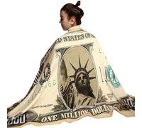 Fleece Blanket | Cash Throw Blanket | Cash B́lanket | 1 Million Dollar Pattern Soft Throw | Funny Money Blanketsfor Couch Sofa and Bed Decor | Portable Fleece Travel Blankets for Camping and Work