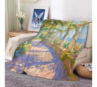 Fleece Blanket Throw - Flower Trellis Corridor Versatile Soft Warm Blankets Fluffy Throws for Sofa Couch Single Size, Cozy Solid Bed Travel 100x130cm