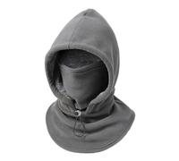 Fleece Hood - Polar Fleece & Flannel Windproof Breathable Warmer | Adjustable Drawstring Winter Hood for Cycling, Outdoor Work, Hiking, Skiing, Fishing, and Travel, Gray, Se référer à la description