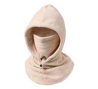 Fleece Hood - Polar Fleece & Flannel Windproof Breathable Warmer | Adjustable Drawstring Winter Hood for Cycling, Outdoor Work, Hiking, Skiing, Fishing, and Travel, Beige, Se référer à la description