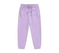 Fleece Lined Sweatpants Boys Girls High Waist Joggers Cotton Baggy Casual Pants with Pockets | Winter Warm Kids Clothes (Purple, 3-4 Years) p56n