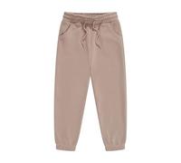 Fleece Lined Sweatpants Boys Girls High Waist Joggers Cotton Baggy Casual Pants with Pockets | Winter Warm Kids Clothes (Beige, 6-7 Years) p94n