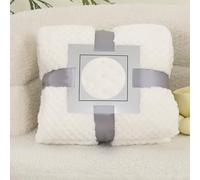 Fleece Warm Throw Blanket, Couverture Polaire 150x200,100x150 Couverture Lestée Lit Canapé d'hiver,Couvertures Et Plaids,Moelleuse Lavable,Utilisable Toute L’année(Beige,100x150 cm)