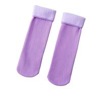 Fleececozy - Ultra Soft Velvet Slim Thermal Socks, Luviess Fleece Cozy Socks for Women Men, Seniors (Purple)
