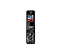 Logicom - Mobile à Clapet Double Sim Le Fleep 450 avec Bluetooth, Écran 1,77’’, Mémoire 48 Go, Batterie de 1000 mAh, Autonomie Jusqu’à 7 Jours en Veille, avec Fonction Torche - Noir