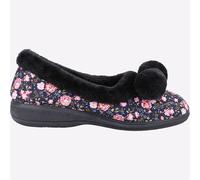Fleet & Foster Chardonneret Élégant Femmes Cosy Confort à Enfiler Chaussons Noir