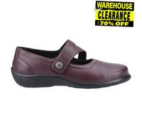 Fleet & Foster Ethel Mémoire Mousse Femmes Chaussures Cuir Mary Janes Bordeaux