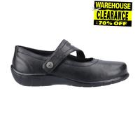 Fleet & Foster Chaussures Ethel Mary Janes Cuir Mémoire Mousse Femmes Noir