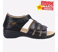 Fleet & Foster Julie Mémoire Mousse Femmes Décontracté Mode Été Sandales Noir