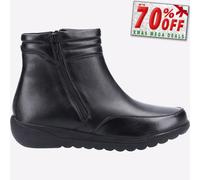 Fleet & Foster Maroc Femmes Décontracté Mode Cuir Large Bottines Noir
