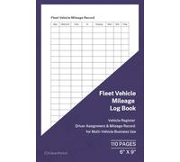 Fleet Vehicle Mileage Log Book: Multi-Vehicle Mileage & Maintenance Record for Small Business, Company Fleets & Transport Management | 110 Pages | 6 x 9