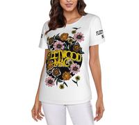 Fleetwood Music Mac* Band T-shirt pour femme T-shirt imprimé vintage fantaisie T-shirt graphique Idée cadeau Noir, In-2, M