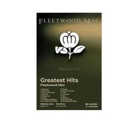 Fleetwood Poster Mac Art Music Album Greatest Hits Cover Tracklist Vintage Rock Band Fans Cadeau Décoration de chambre Poster sur toile Décoration murale pour salon, chambre à coucher 50,8 x 76,2 cm