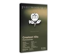 Fleetwood Poster Mac Art Music Album Greatest Hits Cover Tracklist Vintage Rock Band Fans Cadeau Décoration de chambre à coucher Poster sur toile Décoration murale pour salon, chambre à coucher 30,5 x