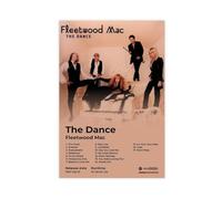 Fleetwood Poster sur toile pour album de musique Mac Art The Dance Cover Tracklist vintage Rock Band Fans Décoration pour chambre à coucher, bureau, chambre à coucher, cadeau (40 x 60 cm)