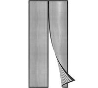 Flei Magnétique Moustiquaire Porte Rideau 240x215cm, Moustiquaire Magnétique, Fermeture Automatique Adsorption magnétique Lair Peut circuler Librement, for Couloirs/Portes/Patio - Noir