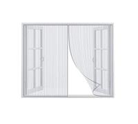 Flei Moustiquaire fenêtre, Fenêtre Moustiquaire Magnétique, Fermeture Auto Adsorption magnétique Facile à Installer, pour Fenêtre/Portes/Patio - Blanc 160x220cm(WxH)