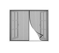 Flei Moustiquaire Magnétique, Fenêtre Rideau magnétique pour Portes, Adsorption magnétique Pliable Lair Peut circuler Librement, pour Fenêtre/Portes/Patio - Noir 100x130cm(WxH)