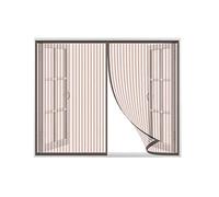 Flei Moustiquaire Magnétique, Fenêtre Rideau magnétique pour Portes, Fermeture Auto Adsorption magnétique Facile à Installer, pour Fenêtre/Portes/Patio - Brown 120x130cm(WxH)