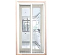 Flei Moustiquaire Porte Magnétique 75x215cm, Rideau magnétique pour Portes, Adsorption magnétique Pliable Facile à Installer, for Le Salon/Porte Patio - Blanc