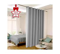 Flei Rideau Panneaux 200x160cm(L x H), Draperies Tombé, Isolement Thermique Installation Facile Anti Moisissure Antibactérien, pour Salon Chambre Décoration - Gris 1 Pièces