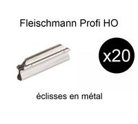 FLEISCHMANN 20x éclisses en métal pour rail Profi - FLEISCHMANN 6434