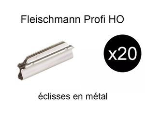 FLEISCHMANN 20x éclisses en métal pour rail Profi - FLEISCHMANN 6434