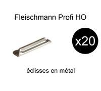 FLEISCHMANN 20x éclisses en métal pour voie Profi HO - FLEISCHMANN 6436