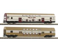 Fleischmann 6260074 Lot de 2 N : chariot à deux étages DBmue, DBmq de la DR