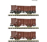 Fleischmann 6660156 N 3 pièces Ensemble: Wagons de marchandises ouverts, dr