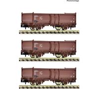 Fleischmann 6660158 N 3 pièces Ensemble: Wagons de marchandises ouverts, dr