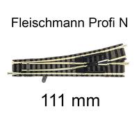 Fleischmann Aiguillage 9170 – droit à gauche 111 mm – voie Profi N