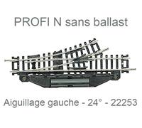 Fleischmann N 22253 Aiguillage Manuel à Gauche 24° Produit Neuf