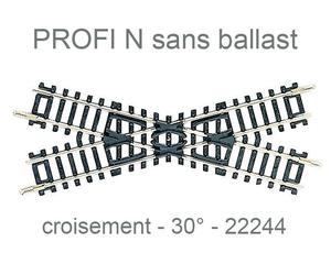 FLEISCHMANN Croisement 104,2mm 30° - Profi sans ballast - N 1/160 - FLEISCHMANN