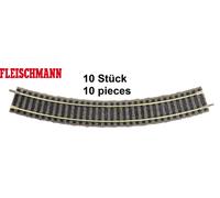 Fleischmann H0 6120-S Voie courbe, rayon 36° R1 (10 pièces) - NEUF (sans...