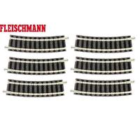 Fleischmann N 9127-S Voie courbe R2, 15° (6 pièces) - NEUF
