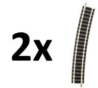 Fleischmann N 9131 Accessoires Voie N 2x Rail Courbé R3 15° 396,4mm NEU Piccolo