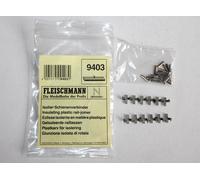 FLEISCHMANN N PICCOLO 9404 x20 ECLISSE METAL + 9403 x12 ISOLANTE PLASTIQUE, NEUF