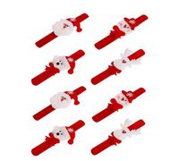 flejfcnk 8PCS Slap Bracelets Pour Enfants,Noël Bracelets à Claquer Slap Band,Bracelets De Gifle De Bonhomme De Neige,Bracelet Gifle De Noël,Pour La Fête d'Anniversaire Des Enfants Cadeaux De