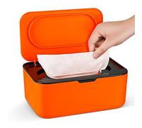 Flenpptly Distributeur de lingettes pour bébé, étui à lingettes pour bébé, garde les lingettes fraîches, antidérapant, facile à ouvrir et à fermer (noir)