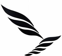 Flensted Black Rhythm, 100 mobiles, aluminium, noir, 72 cm