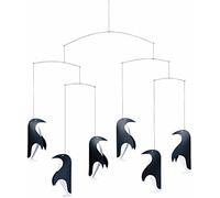 Flensted F119 Penguin Talk Mobile en acier, noir/blanc, 44 x 48 cm