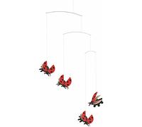 Flensted F30113 Lady Bird Mobile en acier, rouge/noir, 56 x 37 cm
