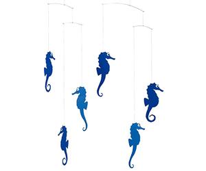 Flensted Mobile hippocampe Bleu 015b 57 x 40 cm F015Blue