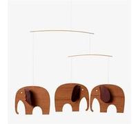 Flensted Mobiles 3 Bebes elephants en bois Marron G