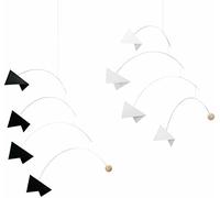 Flensted Mobiles Fatamorgana Mobile en Acier Noir/Blanc 55 x 61 cm