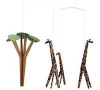 Flensted Mobiles – Mobile Giraffes on The Savannah en acier, multicolore, 60 x 47 cm