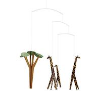 Flensted Mobiles Giraffes on The Savannah Mobile, Acier, Multicolore, 60 x 47 cm