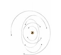 Flensted Mobiles Niels Bohr Mobile en Acier Doré/argenté 27 x 27 cm